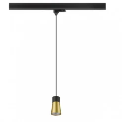 SLV 1008279 PURI 2.0 Cone 3-Phasen Pendelleuchte GU10 max. 6W gold schwarz
