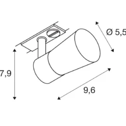 SLV 1008248 PURI 2.0 Cone 1-Phasen Spot GU10 max. 6W weiß