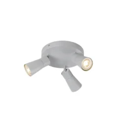 SLV 1008339 PURI 2.0 Cone Wand- und Deckenleuchte rund 3-flammig grau GU10