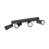 SLV 1008348 PURI 2.0 Cone Wand- und Deckenleuchte long 4-flammig schwarz GU10