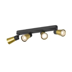 SLV 1008349 PURI 2.0 Cone Wand- und Deckenleuchte long 4-flammig schwarz gold GU10