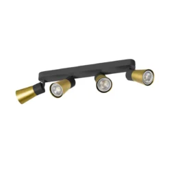 SLV 1008349 PURI 2.0 Cone Wand- und Deckenleuchte long 4-flammig schwarz gold GU10