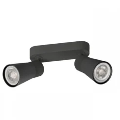 SLV 1008365 PURI 2.0 Cone Wand- und Deckenleuchte long 2-flammig schwarz GU10