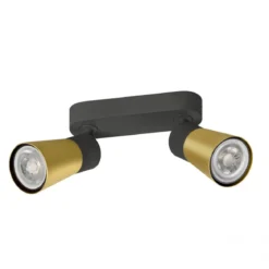 SLV 1008366 PURI 2.0 Cone Wand- und Deckenleuchte long 2-flammig schwarz gold GU10