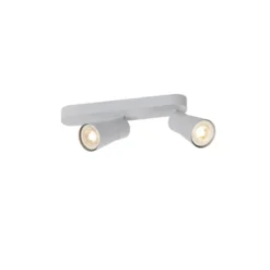 SLV 1008315 PURI 2.0 Cone Wand- und Deckenleuchte 2-flammig grau GU10