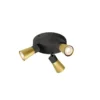SLV 1008337 PURI 2.0 Cone Wand- und Deckenleuchte rund 3-flammig schwarz gold GU10