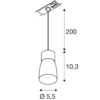 SLV 1008264 PURI 2.0 Dome 1-Phasen Pendelleuchte GU10 max. 6W weiß