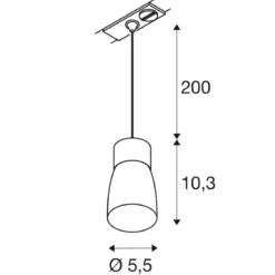 SLV 1008264 PURI 2.0 Dome 1-Phasen Pendelleuchte GU10 max. 6W weiß