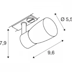 SLV 1008252 PURI 2.0 Dome 1-Phasen Spot GU10 max. 6W weiß