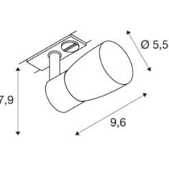 SLV 1008253 PURI 2.0 Dome 1-Phasen Spot GU10 max. 6W grau