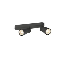 SLV 1008316 PURI 2.0 Dome Wand- und Deckenleuchte 2-flammig schwarz GU10