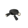 SLV 1008340 PURI 2.0 Dome Wand- und Deckenleuchte rund 3-flammig schwarz GU10
