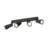 SLV 1008352 PURI 2.0 Dome Wand- und Deckenleuchte long 4-flammig schwarz GU10