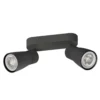SLV 1008369 PURI 2.0 Dome Wand- und Deckenleuchte long 2-flammig schwarz GU10