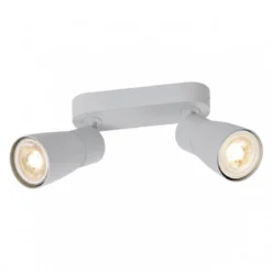 SLV 1008372 PURI 2.0 Dome Wand- und Deckenleuchte long 2-flammig grau GU10