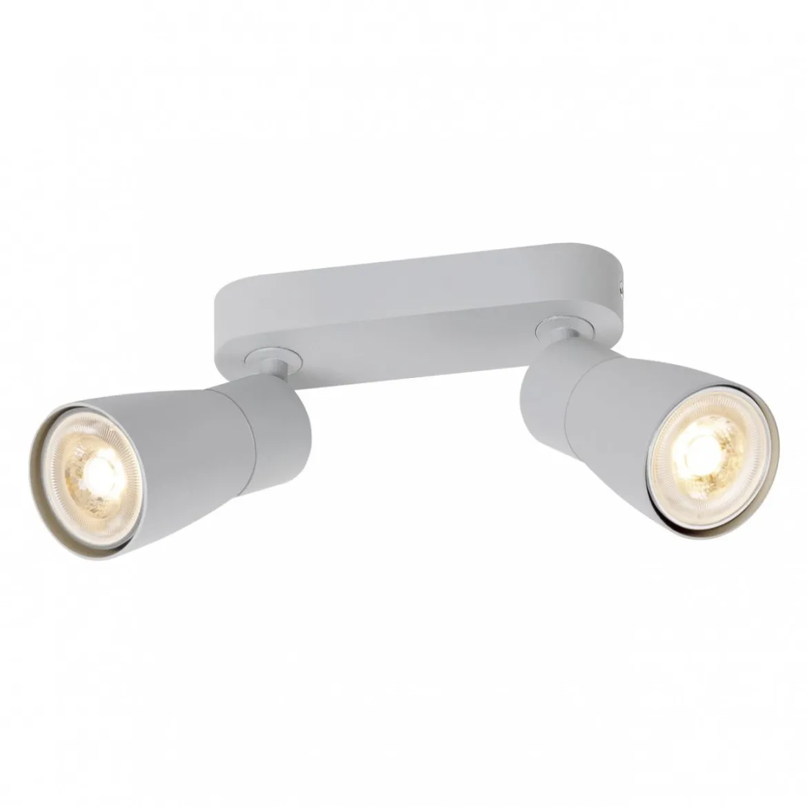 SLV 1008372 PURI 2.0 Dome Wand- und Deckenleuchte long 2-flammig grau GU10