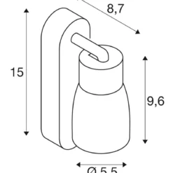 SLV 1008307 PURI 2.0 Dome Wand- und Deckenleuchte Schalter grau GU10