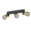 SLV 1008329 PURI 2.0 Dome Wand- und Deckenleuchte long 3-flammig schwarz gold GU10