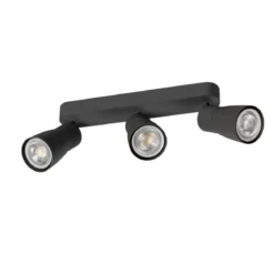 SLV 1008328 PURI 2.0 Dome Wand- und Deckenleuchte long 3-flammig schwarz GU10