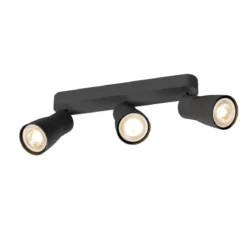 SLV 1008328 PURI 2.0 Dome Wand- und Deckenleuchte long 3-flammig schwarz GU10