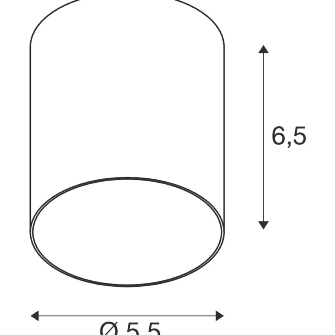 SLV 1008214 PURI 2.0 Tube Leuchtenschirm 6.5cm schwarz