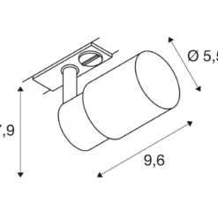 SLV 1008242 PURI 2.0 Tube 1-Phasen Spot GU10 max. 6W schwarz