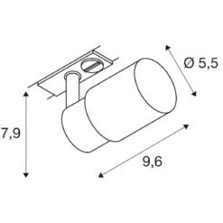 SLV 1008245 PURI 2.0 Tube 1-Phasen Spot GU10 max. 6W grau