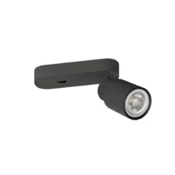 SLV 1008296 PURI 2.0 Tube Wand- und Deckenleuchte Schalter schwarz GU10