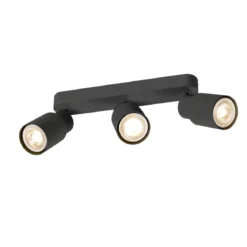 SLV 1008320 PURI 2.0 Tube Wand- und Deckenleuchte long 3-flammig schwarz GU10