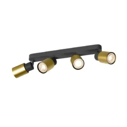 SLV 1008345 PURI 2.0 Tube Wand- und Deckenleuchte long 4-flammig schwarz gold GU10