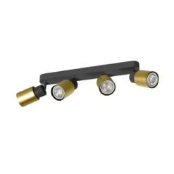 SLV 1008345 PURI 2.0 Tube Wand- und Deckenleuchte long 4-flammig schwarz gold GU10