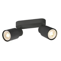 SLV 1008361 PURI 2.0 Tube Wand- und Deckenleuchte long 2-flammig schwarz GU10