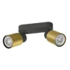 SLV 1008362 PURI 2.0 Tube Wand- und Deckenleuchte long 2-flammig schwarz gold GU10