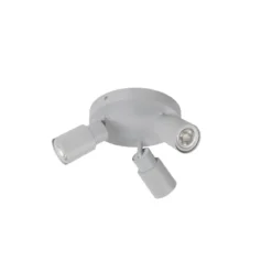 SLV 1008335 PURI 2.0 Tube Wand- und Deckenleuchte rund 3-flammig grau GU10