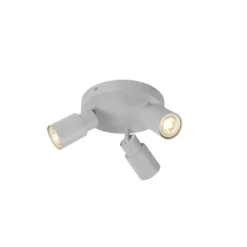 SLV 1008335 PURI 2.0 Tube Wand- und Deckenleuchte rund 3-flammig grau GU10