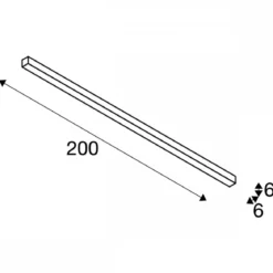 SLV 1000695 Q-LINE® LED Indoor Deckenaufbauleuchte 2m BAP schwarz 4000K