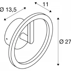 SLV 1007918 Q-RING Wandleuchte 3000K Phase schwarz IP65