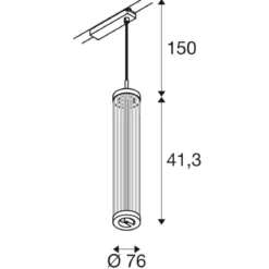 SLV 1008043 QUIMERA 1-Phasen Pendelleuchte 2700K Phase kupfer dunkel