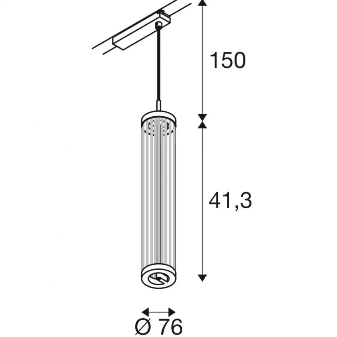 SLV 1008043 QUIMERA 1-Phasen Pendelleuchte 2700K Phase kupfer dunkel
