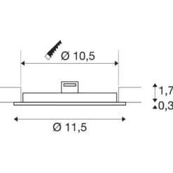 SLV 1004694 SENSER 12 DL LED Deckeneinbauleuchte rund weiß 4000K