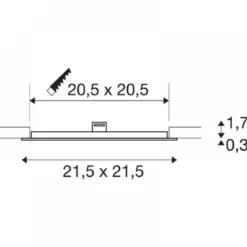 SLV 1004699 SENSER 24 DL LED Deckeneinbauleuchte eckig weiß 4000K