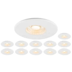 SLV 1007272 Set bestehend aus 12 x 1007272 Universal Downlight Phase IP65 38° Cover weiß