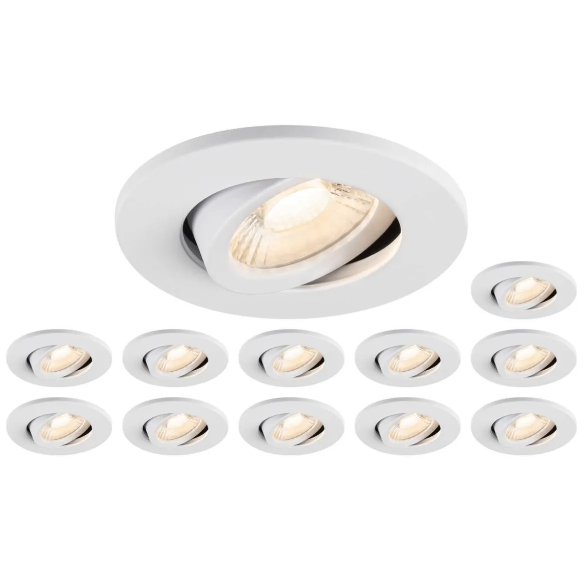 SLV 1007274 Set bestehend aus 12x 1007274 Universal Downlight Move Phase IP20 38° weiß