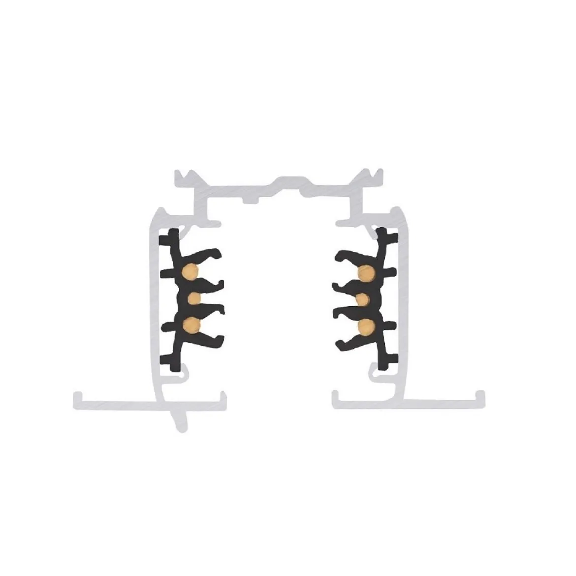 SLV 1006513 S-Track 3-Phasen Einbauschiene 2m schwarz DALI