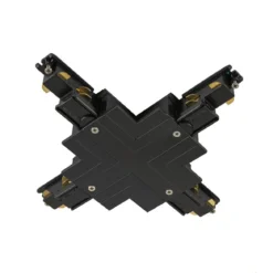 SLV 1006535 S-Track 3-Phasen Einbauschiene X-Verbinder schwarz DALI
