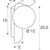 SLV 1008124 SUN Wandlampe rund G9 schwarz