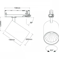 SLV 1010602 TRACKSPOT P 3PH. 34 940 MB ML WH 4000K 47° weiß
