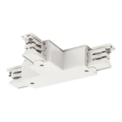 SLV 1001387 T-Verbinder Erde innen links für S-TRACK 3-Phasen-Aufbauschiene weiß