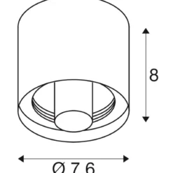 SLV 1008101 VARYT Deckenaufbauleuchte max. 6W E14 IP44 chrom ohne Glas