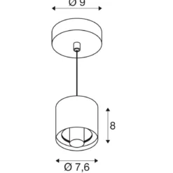 SLV 1008118 VARYT Pendelleuchte kupfer ohne Glas E14